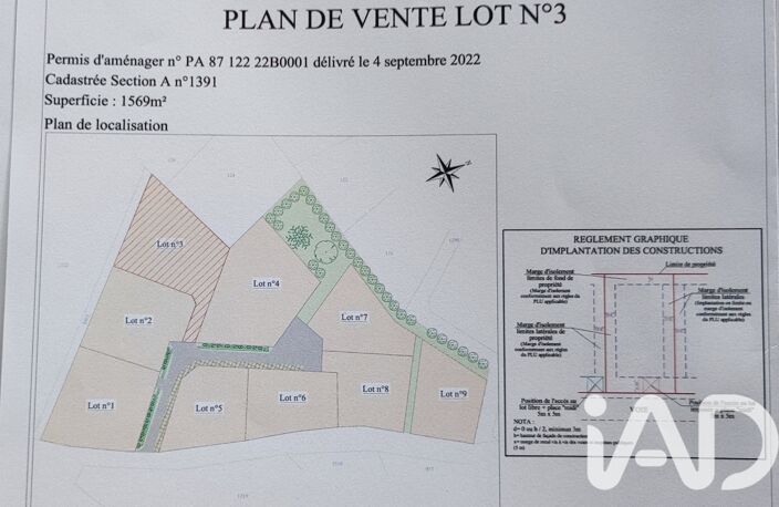 Vente Terrain à bâtir 1 569 m&sup2; — photo 2