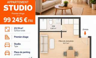 Appartement 1 Pièce 23 m² à vendre à Morlaix (29600)