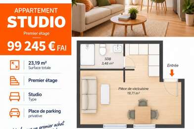 Appartement 1 pièces 99245 €