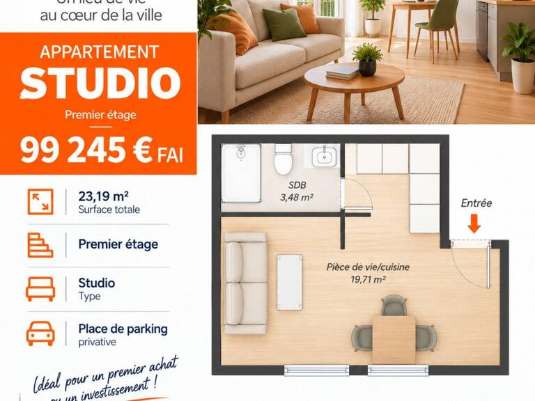 MORLAIX  Studio neuf, idéal premier achat ou investissement — photo 1