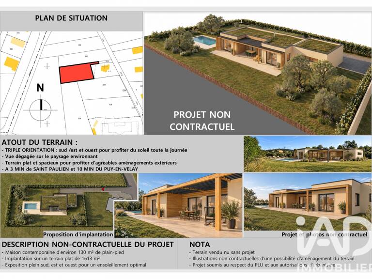 Vente Terrain 1 613 m&sup2; — photo 1