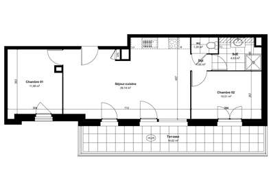 Appartement 3 pièces 190550 €