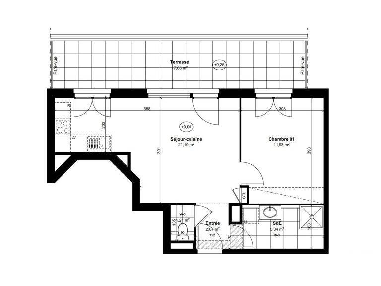 Vente Appartement 2 pièces — photo 1