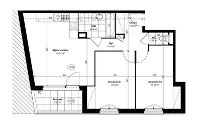 Appartement 3 pièces 247200 €