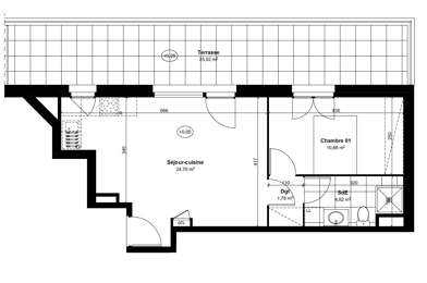 Appartement 2 pièces 195700 €