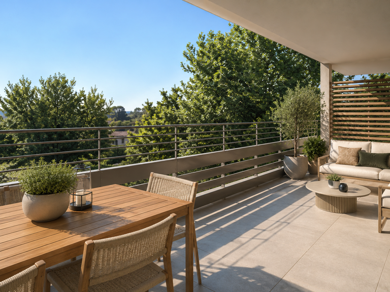 T2 d'exception aux portes du centre-ville d'Aix-en-Provence avec balcon  — photo 1
