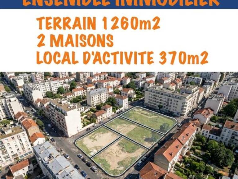 Local commercial et deux maisons sur un terrain de 1260m2 à vendre BOBIGNY (93) 2 500 000€ — photo 1