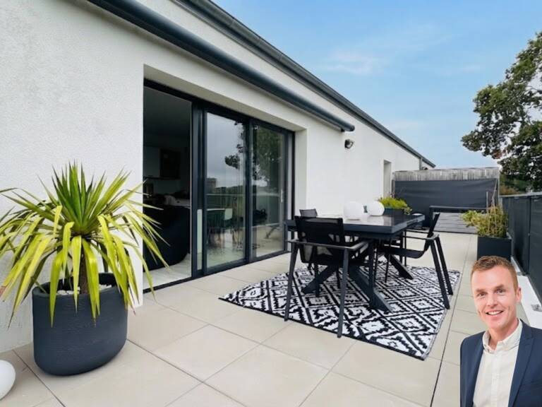 Dpt Finistère (29), à vendre QUIMPER Kerfeunteun appartement T3 situé au dernier étage de 59 m² habitable - Terrasse - Parking privé - Cave — photo 1