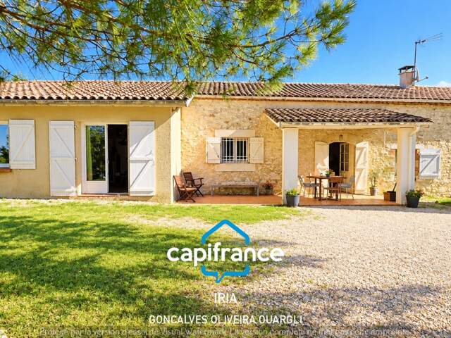 Maison en pierre de plain-pied 190m² – 4 chambres – terrain 2439 m² – LA SAUVETAT SUR LEDE (47) — photo du bien
