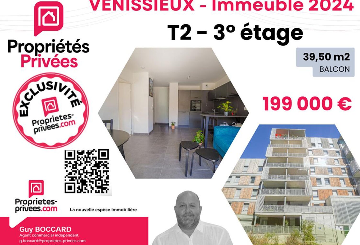 Appartement Venissieux 2 pièce(s) 39.5 m2 — photo 1
