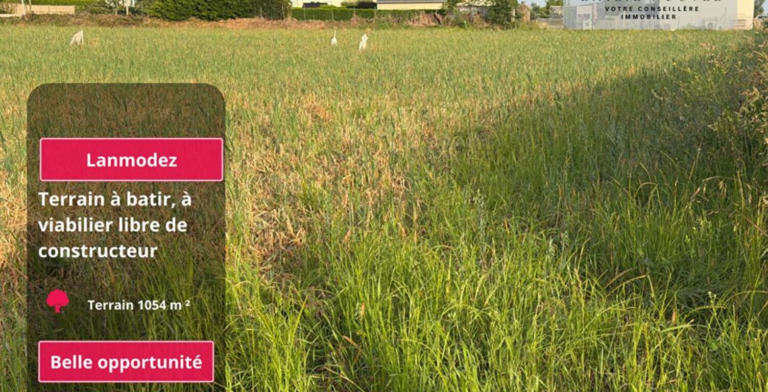 Terrain constructible de 1054 m² au calme à Lanmodez, hors lotissement — photo 1