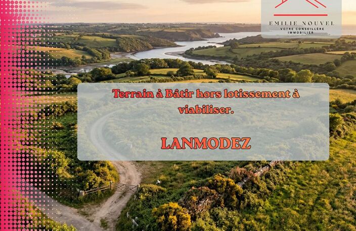 Terrain constructible de 1054 m² au calme à Lanmodez, hors lotissement — photo 2