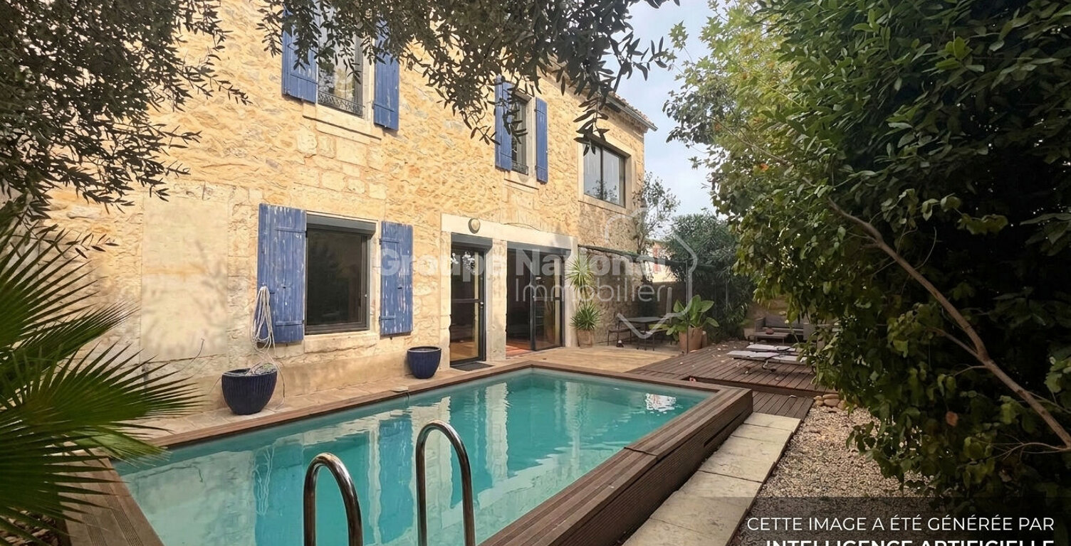 Mas en pierre avec piscine - Jonquières-Saint-Vincent — photo 1