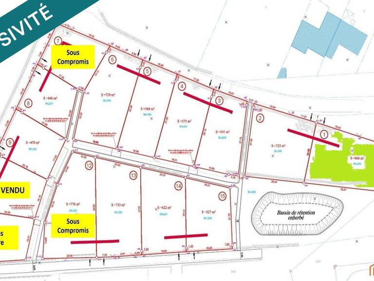 Terrain de 866 m² viabilisée (lot 1)  Le Puy — photo 1