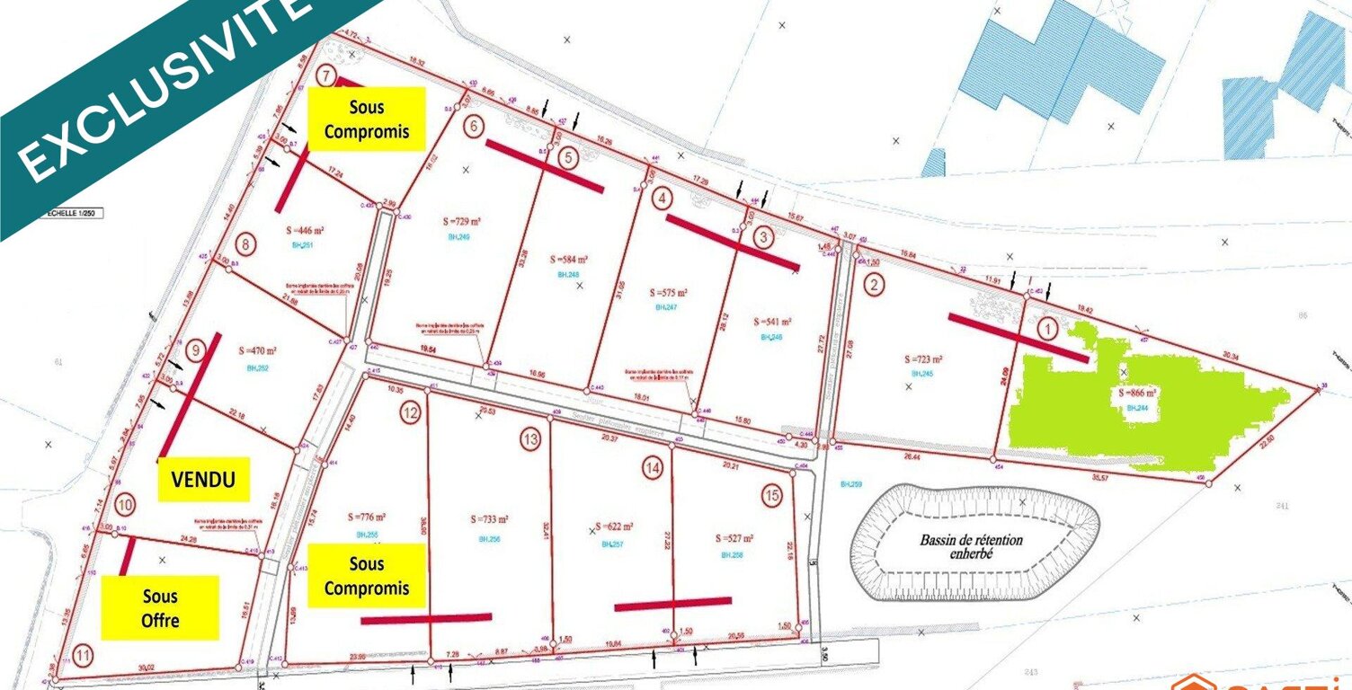 Terrain de 866 m² viabilisée (lot 1)  Le Puy — photo 1
