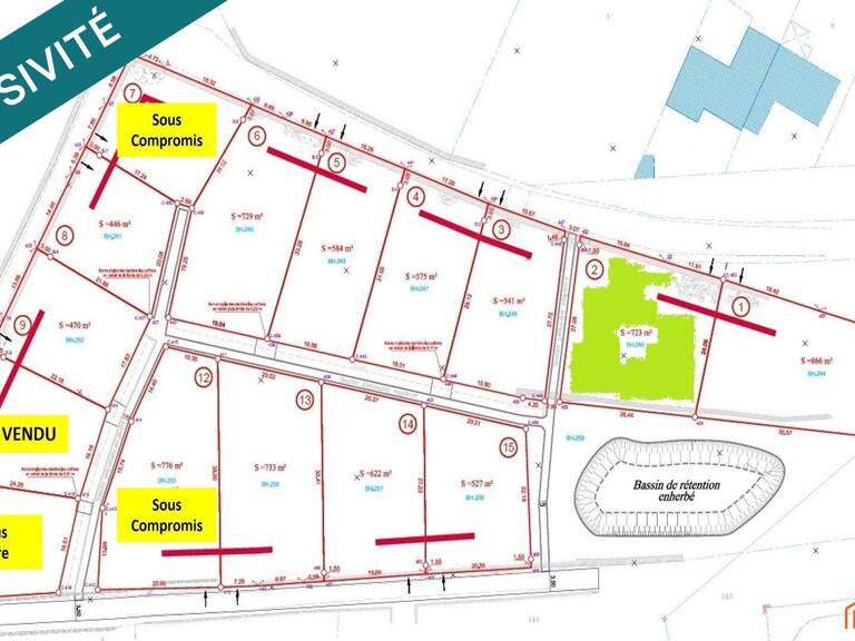 Terrain de 723 m² viabilisée (lot 2)  Le Puy — photo 1