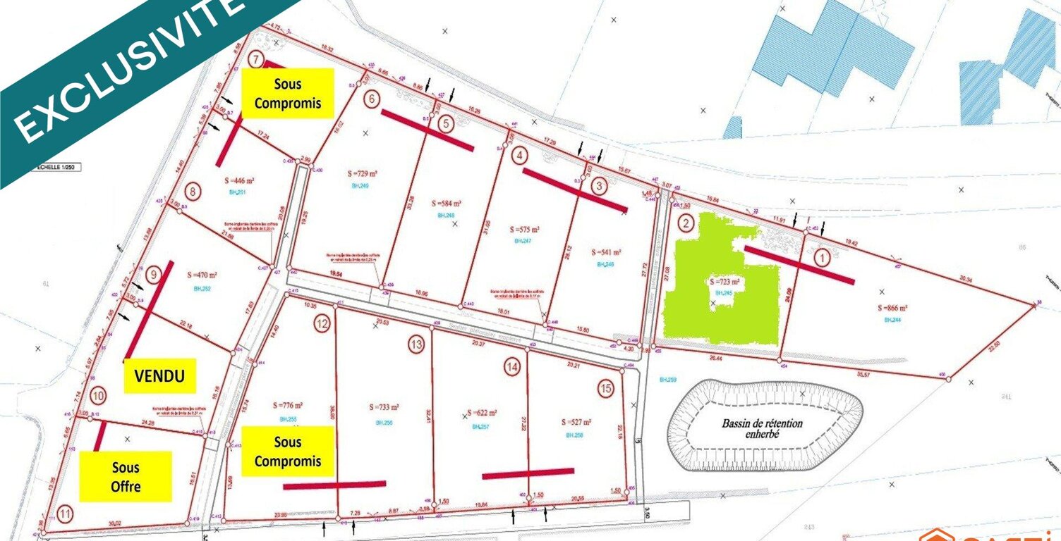 Terrain de 723 m² viabilisée (lot 2)  Le Puy — photo 1