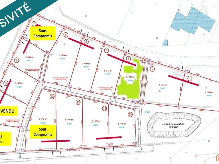 Terrain de 541 m² viabilisée (lot 3)  Le Puy — photo 1