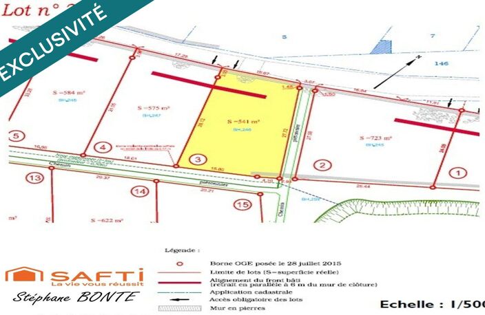 Terrain de 541 m² viabilisée (lot 3)  Le Puy — photo 2