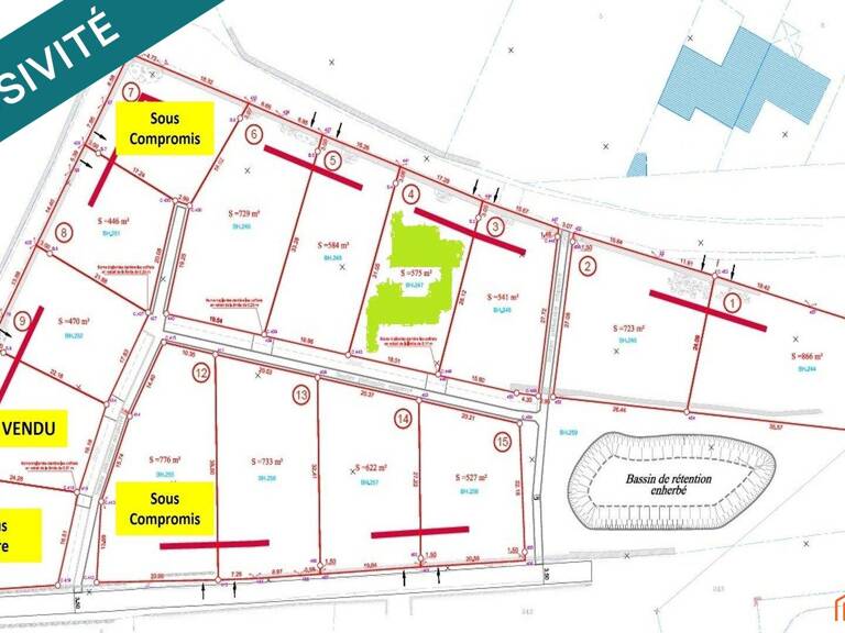 Terrain de 575 m² viabilisée (lot 4)  Le Puy — photo 1