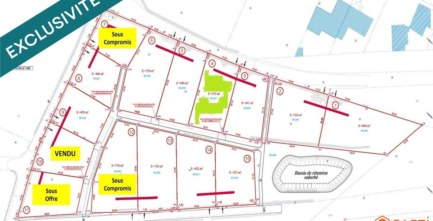 Terrain de 575 m² viabilisée (lot 4)  Le Puy — photo 1