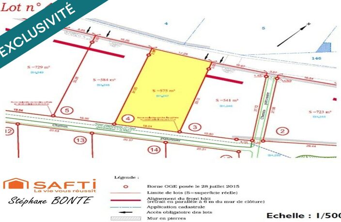 Terrain de 575 m² viabilisée (lot 4)  Le Puy — photo 2