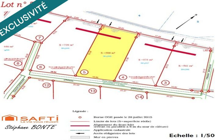 Terrain de 584 m² viabilisée (lot 5)  Le Puy — photo 2