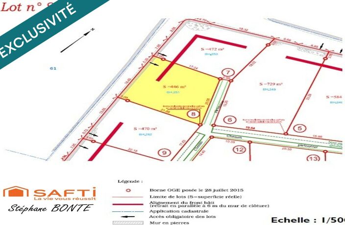 Terrain de 446 m² viabilisée (lot 8)  Le Puy — photo 2