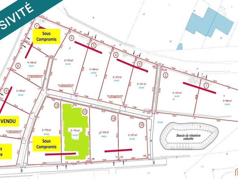 Terrain de 733 m² viabilisée (lot 13)  Le Puy — photo 1