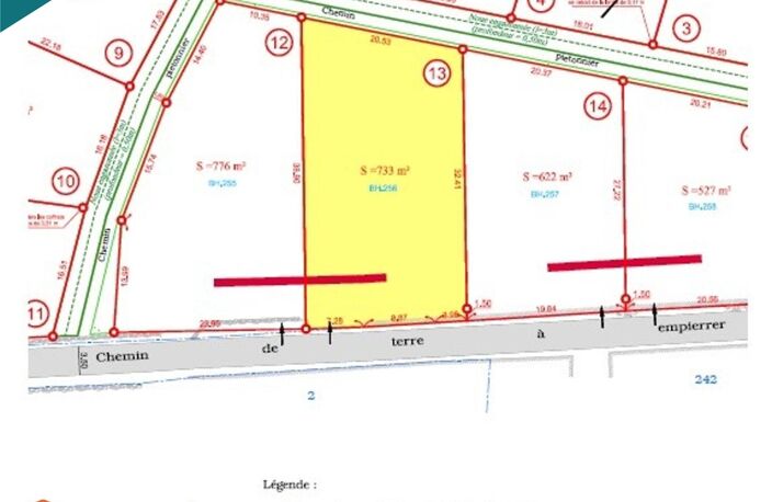 Terrain de 733 m² viabilisée (lot 13)  Le Puy — photo 2