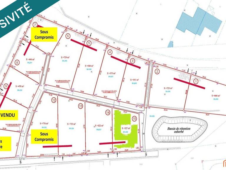 Terrain de 527 m² viabilisée (lot 15)  Le Puy — photo 1