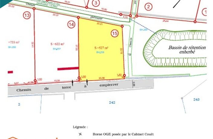 Terrain de 527 m² viabilisée (lot 15)  Le Puy — photo 2