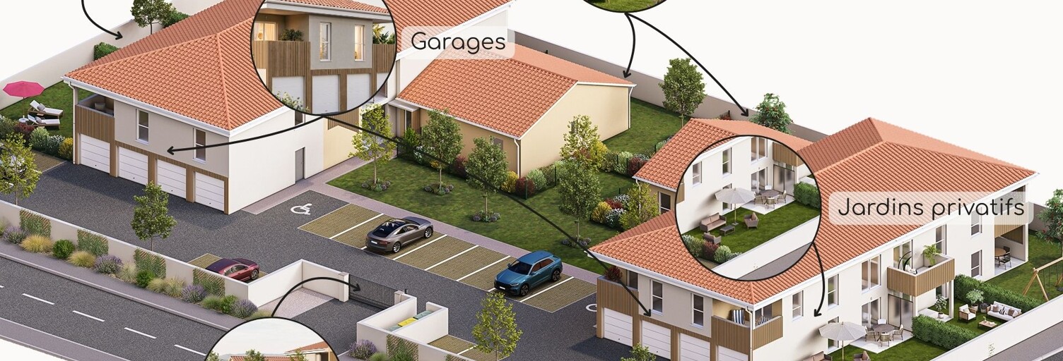 Appartement neuf T2, T3, T4 Pièce 43 à 85 m² à vendre à Roussillon (38150)