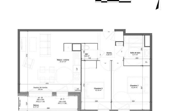 appartement à vendre 3 pièces MARLY LA VILLE (95) — photo 3