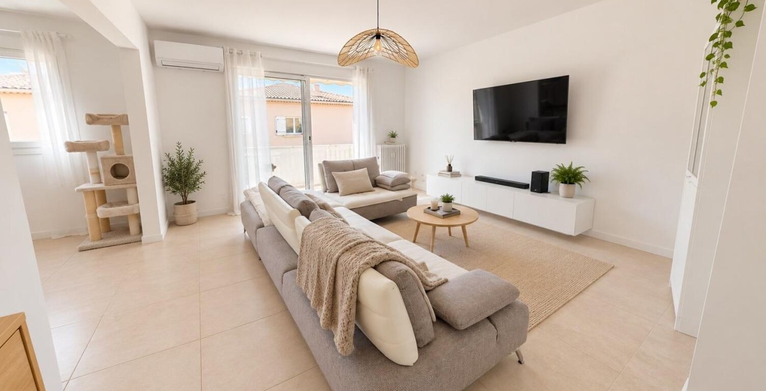 HYÈRES - T4 rénové de 75m2 avec balcon, garage et parcelle privative — photo 1