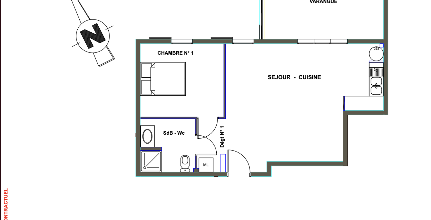 Vente Appartement 2 pièces — photo 1
