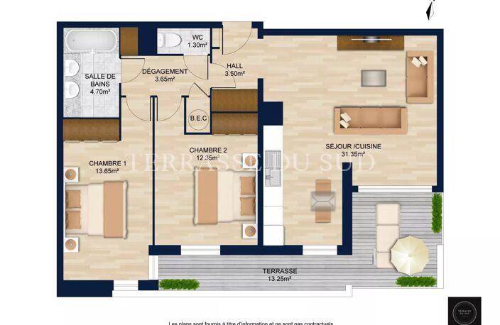 Vente Appartement 3 Pièces 67 m2 avec Terrasse - Quartier Breteuil - Marseille 6 — photo 4