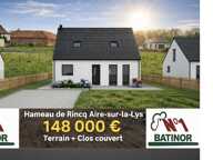 Terrain constructible 594 m²  Façade 20,45 ml  Secteur calme proche Aire-sur-la-Lys — photo 2