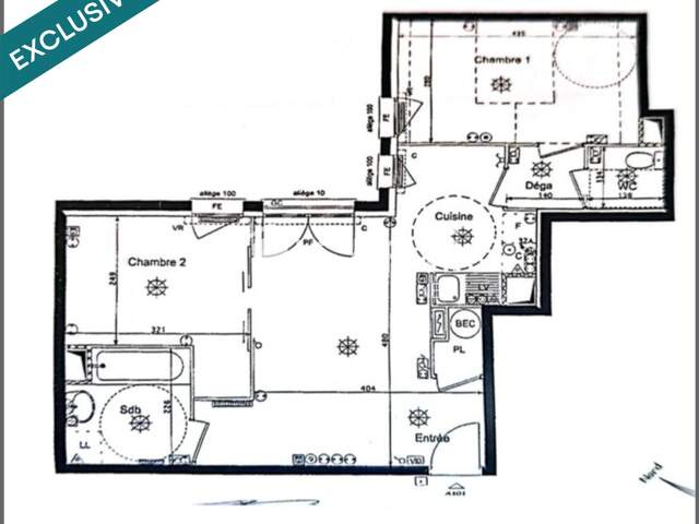 F3/ 2 CHAMBRES-PARKING EN SOUS-SOL- COMMODITÉS — photo du bien