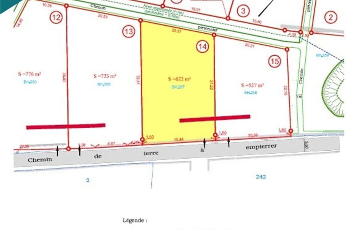 Terrain de 622 m² viabilisée (lot 14)  Le Puy — photo 2