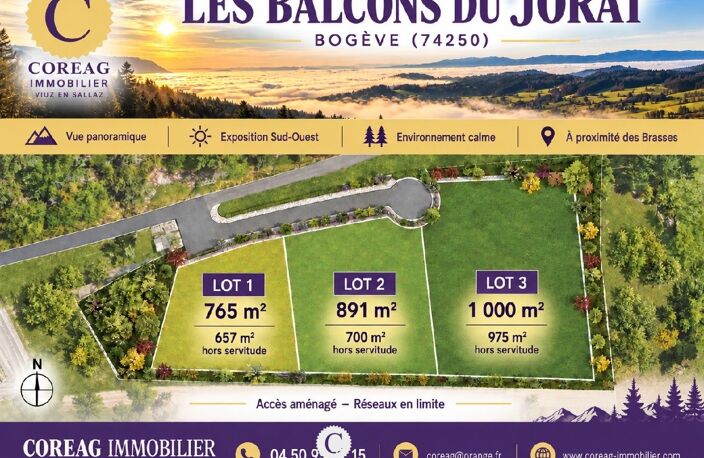 Vente terrain  765 m² Bogève (74250) — photo 2