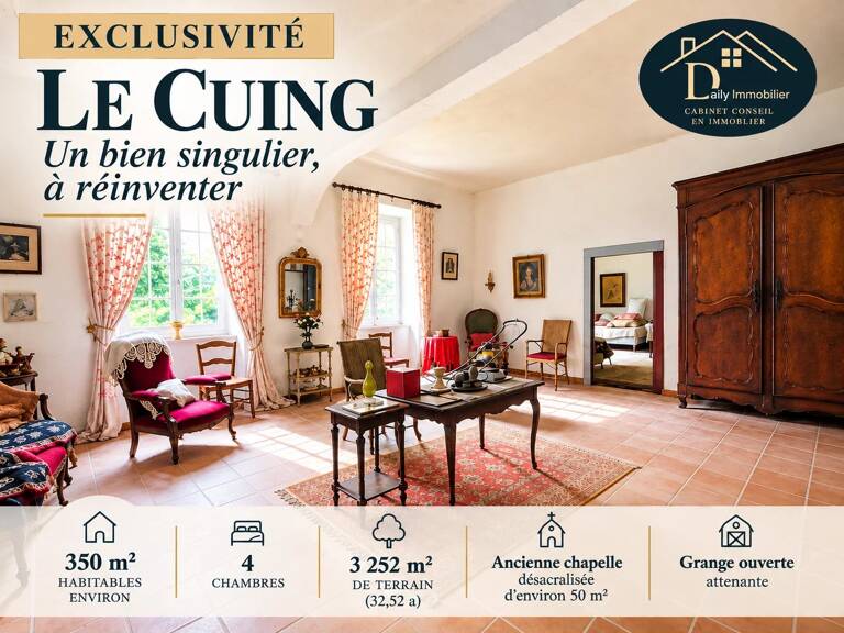 A RENOVER - LE CUING - ATYPIQUE - 320à0m2 de jardin. — photo 1