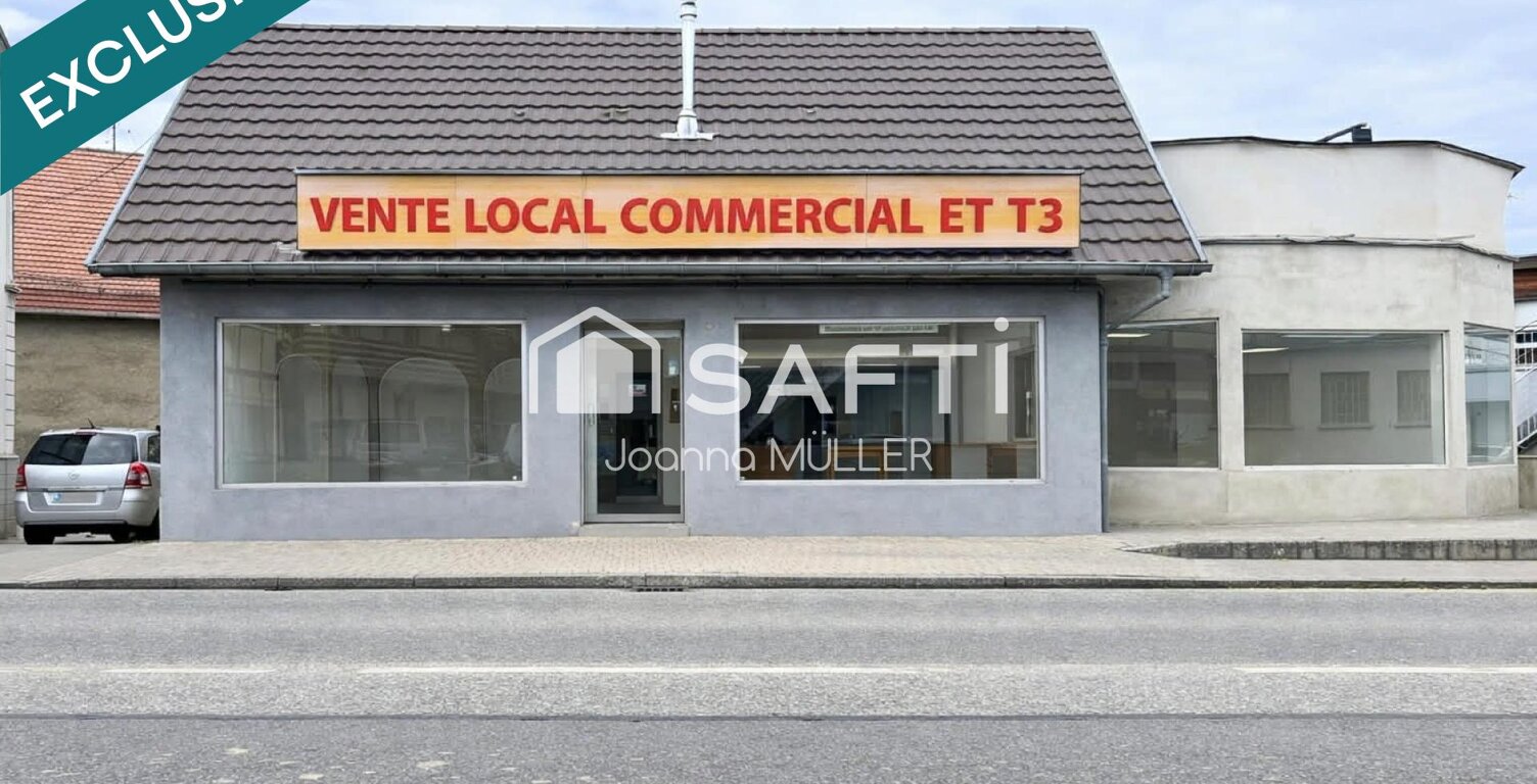À VENDRE  ENSEMBLE IMMOBILIER MIXTE À Dannemarie  LOCAL COMMERCIAL LIBRE + APPARTEMENT LOUÉ — photo 1
