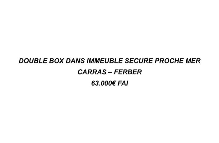 Nice Ouest, CARRAS CALIFORNIE FERBER : Double Box dans Résidence Sécure — photo 2