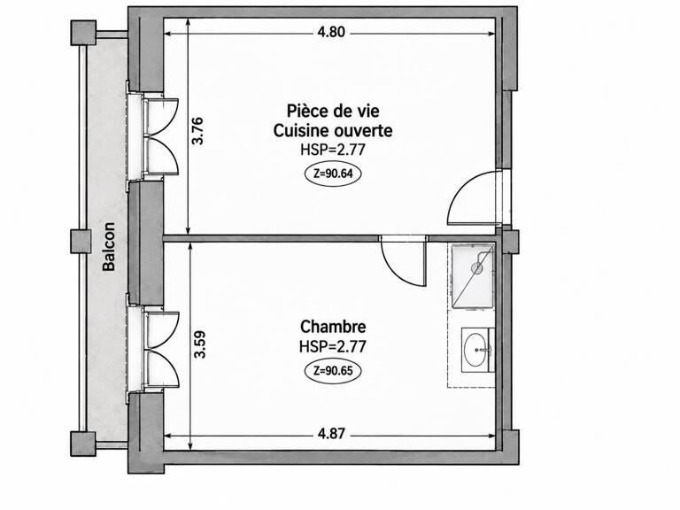 Vente Appartement 2 pièces — photo 1