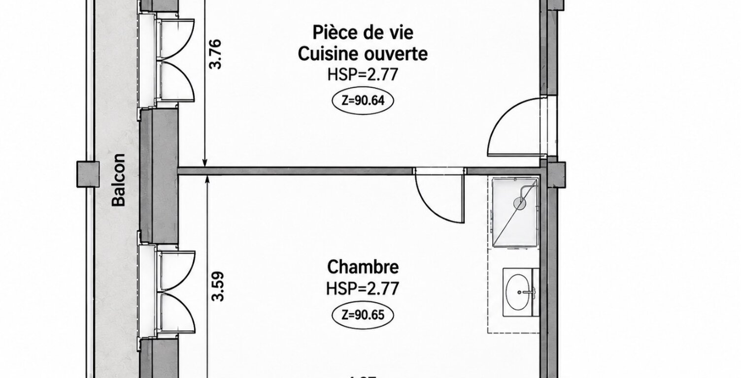 Vente Appartement 2 pièces — photo 1
