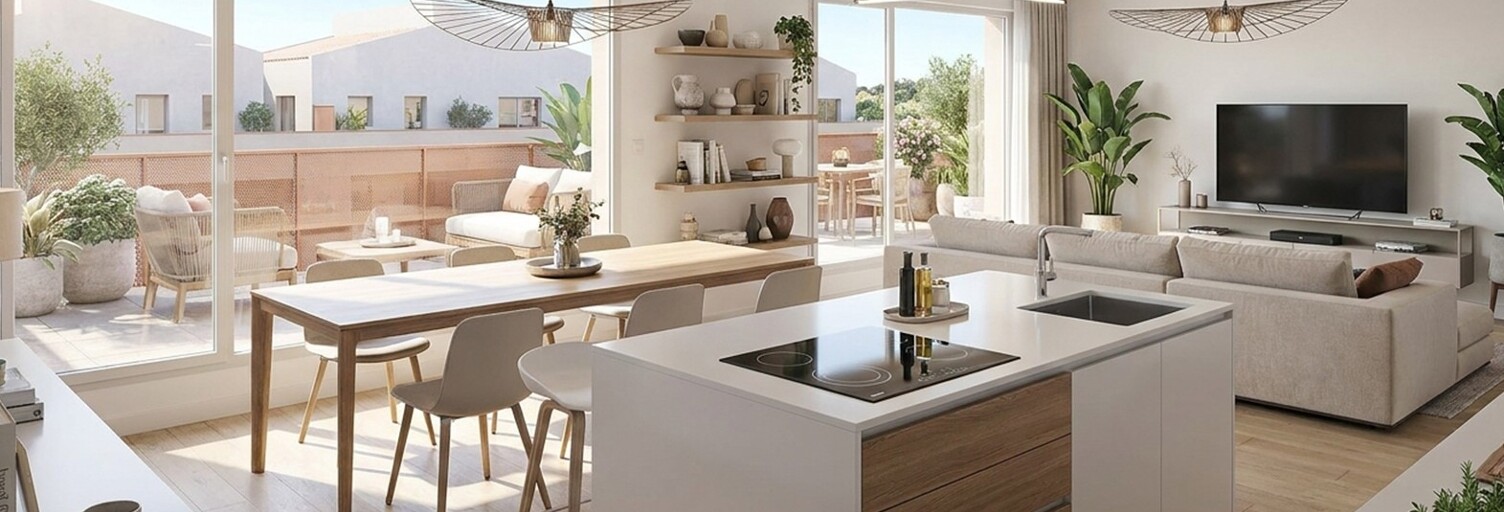 Appartement neuf T2, T3 Pièce 40 à 60 m² à vendre à Saint-Brès (34670)