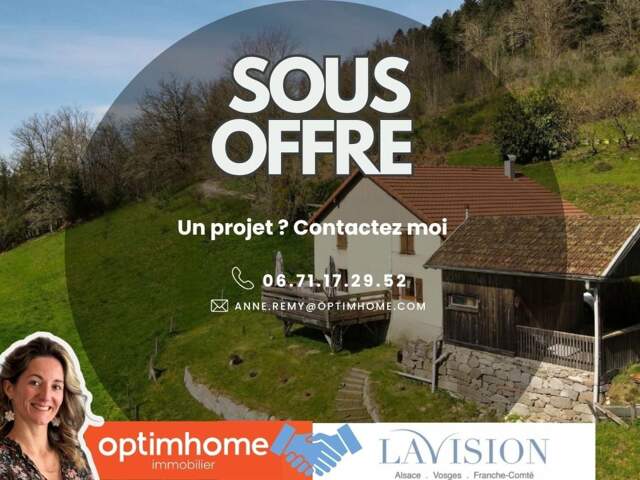 SOUS OFFRE - FERMETTE VOSGIENNE EN PIERRE À VENDRE – SAPOIS – 95 m² – TERRAIN 8 370 m² – VUE DOMINANTE SUR LES MONTAGNES — photo du bien