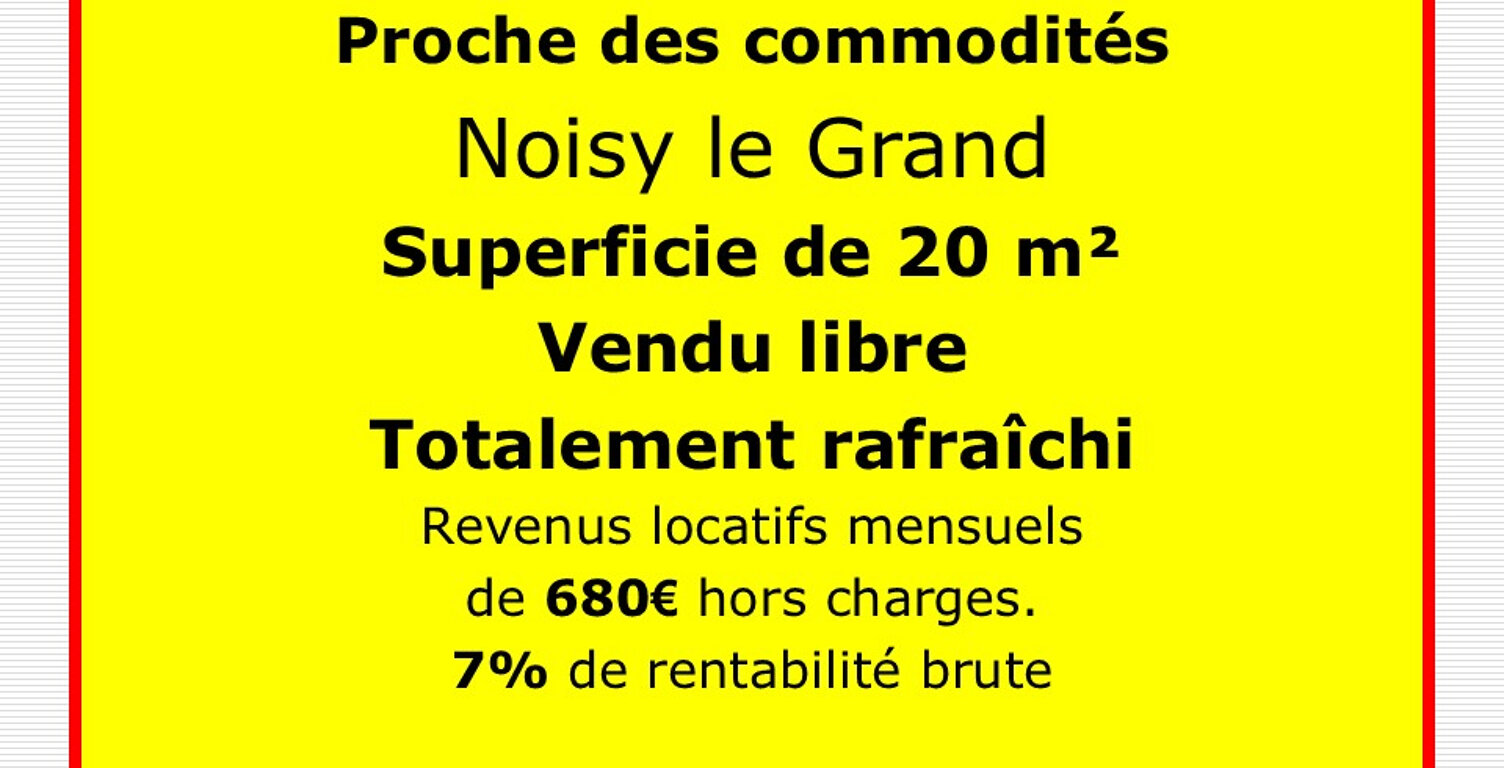 Studio Noisy Le Grand 1 pièce(s) 20 m2 totalement rafraîchi — photo 1