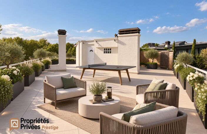 Neuilly sur Seine, penthouse en duplex derniers étages, terrasse plein ciel 150m2 — photo 3